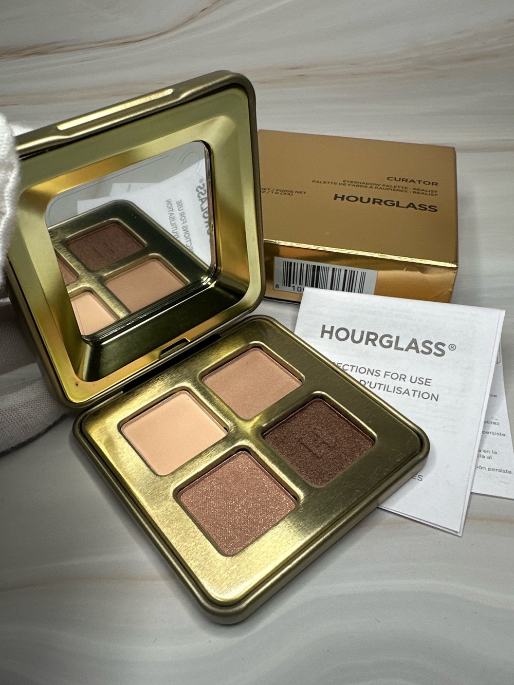 Hourglass Curator Eyeshadow Palette Realist Gold Compact New w/ Box